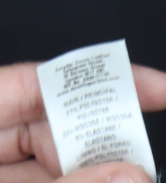 Dorothy Perkins Women’s Black Sheath Dress Size 10 Knee Length Ruched Zip