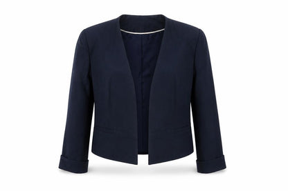 Havren Women's Blue Size 14 Short Blazer Jacket Shawl Lapel Workwear