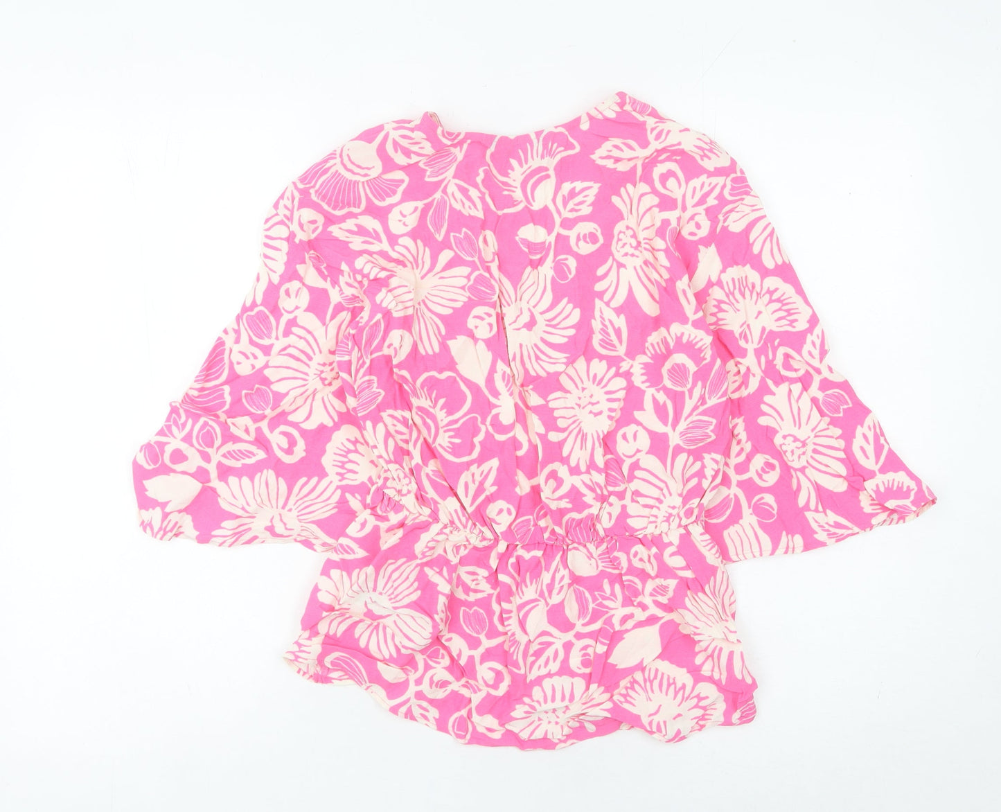 Womens UK Size 6 Marks and Spencer Pink Wrap Blouse
