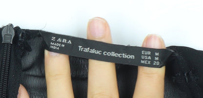 Zara Trafaluc Women’s Black Lace Backless Long Sleeve Playsuit Size 12