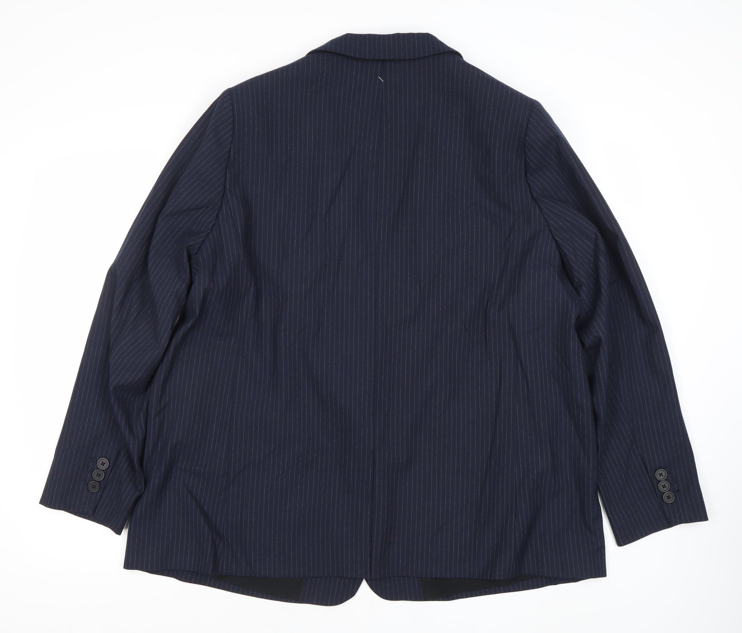 Marks and Spencer Women’s Blue Pinstripe Blazer Size 20 Regular Fit