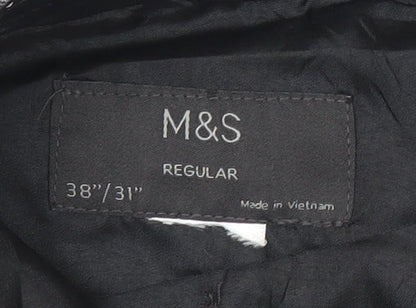 Marks and Spencer Men's Grey 38in Regular Fit Dress Trousers