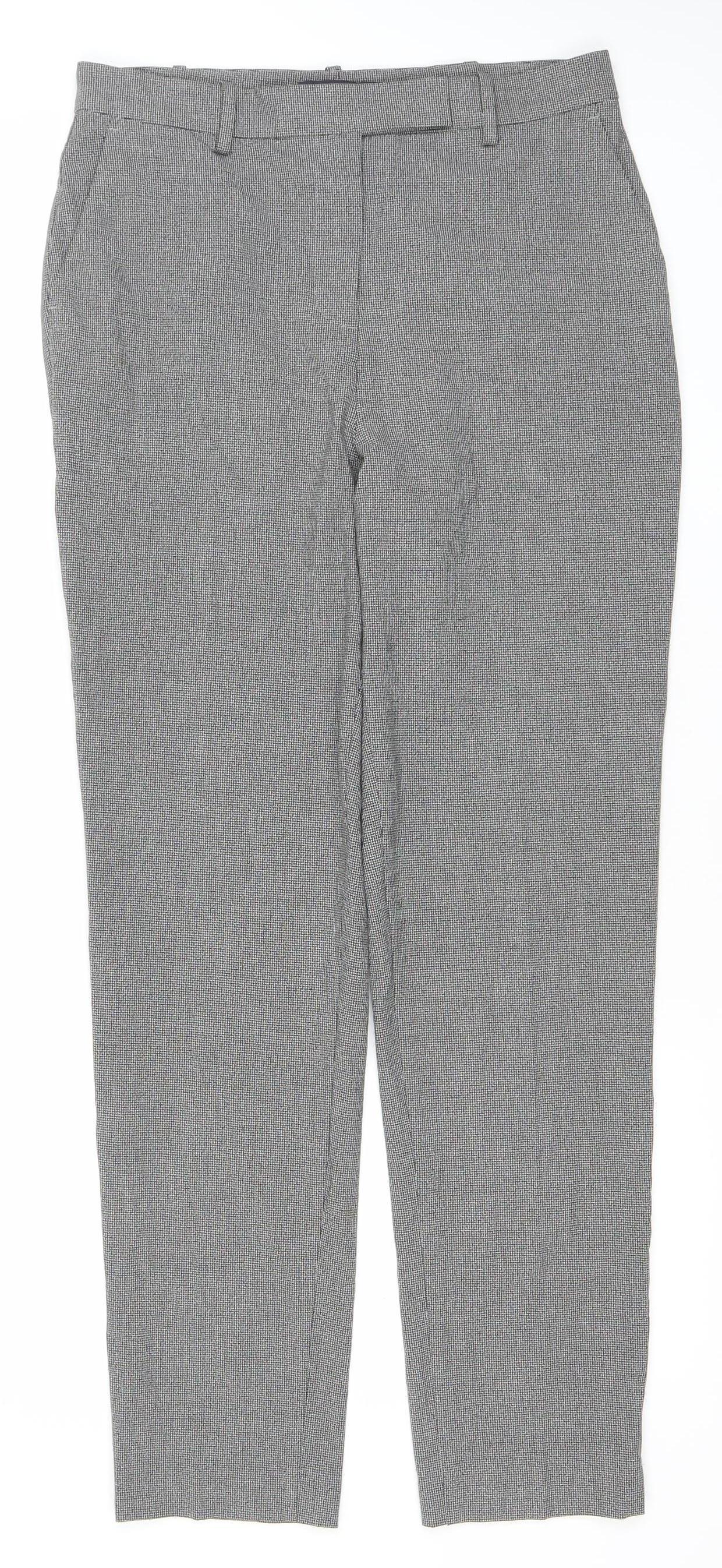 Womens UK Size 10 Marks and Spencer Regular Fit Dress Pants Grey Trousers