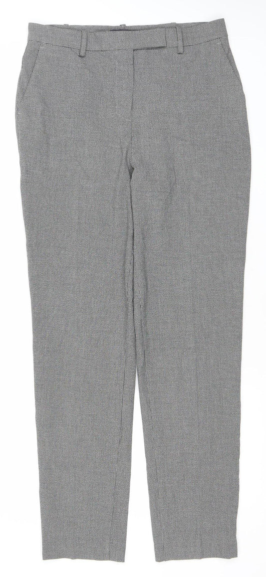 Womens UK Size 10 Marks and Spencer Regular Fit Dress Pants Grey Trousers