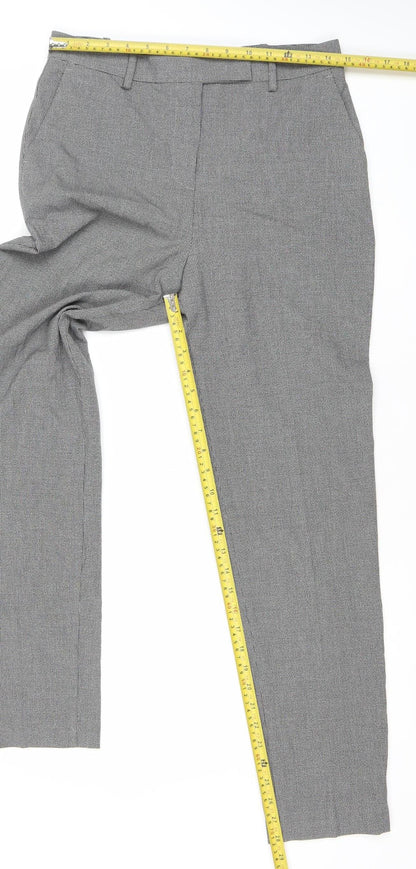 Womens UK Size 10 Marks and Spencer Regular Fit Dress Pants Grey Trousers