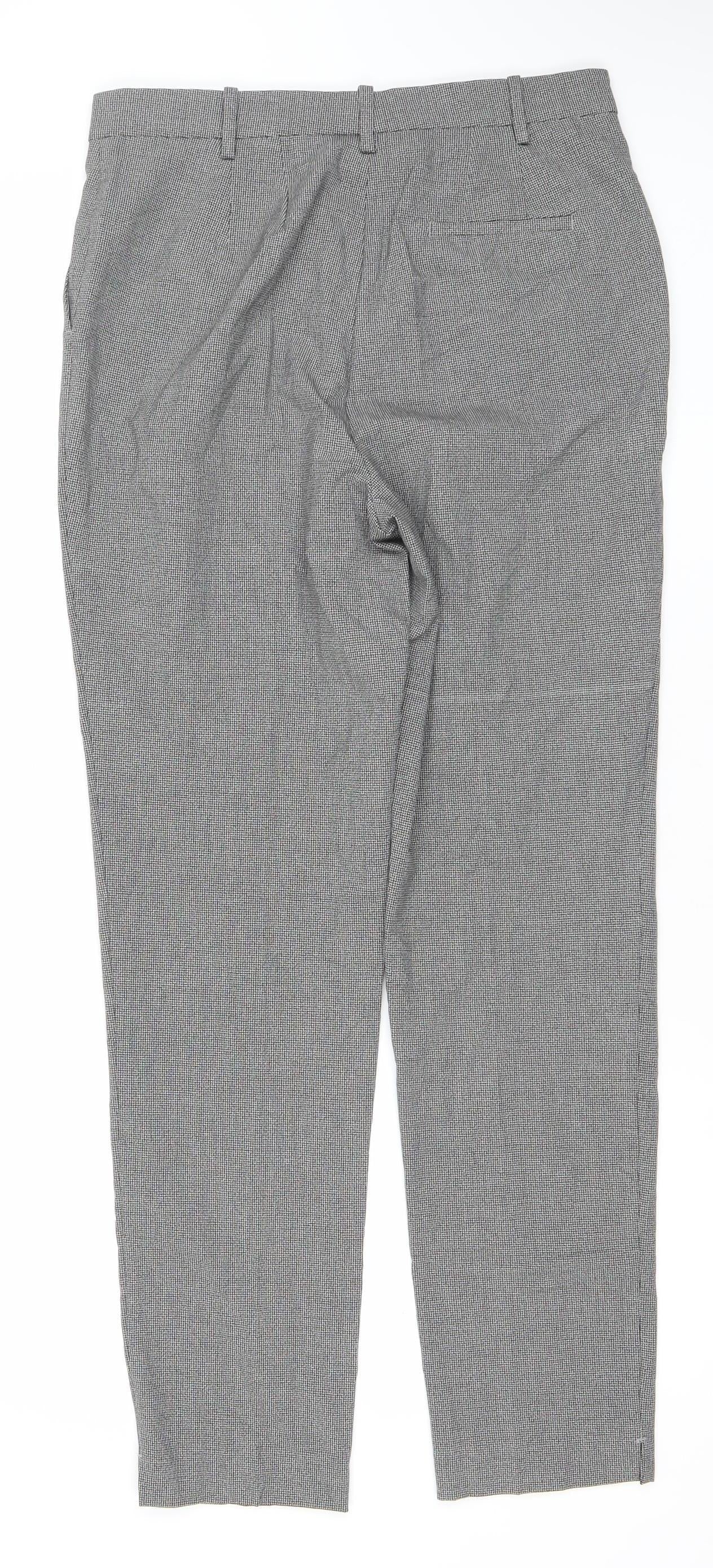 Womens UK Size 10 Marks and Spencer Regular Fit Dress Pants Grey Trousers