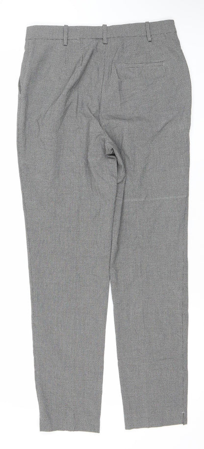 Womens UK Size 10 Marks and Spencer Regular Fit Dress Pants Grey Trousers