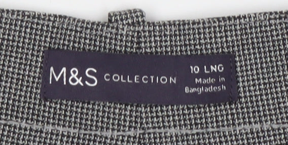 Womens UK Size 10 Marks and Spencer Regular Fit Dress Pants Grey Trousers