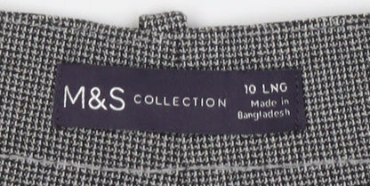 Womens UK Size 10 Marks and Spencer Regular Fit Dress Pants Grey Trousers
