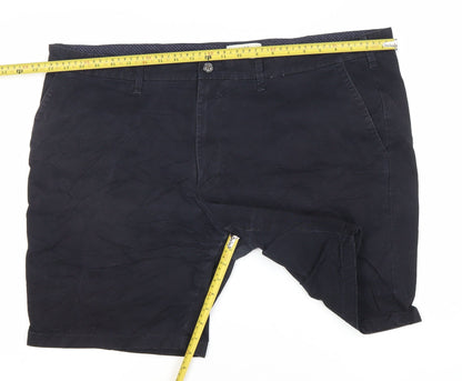 Marks and Spencer Men's Blue Regular Fit Chino Shorts Size 44