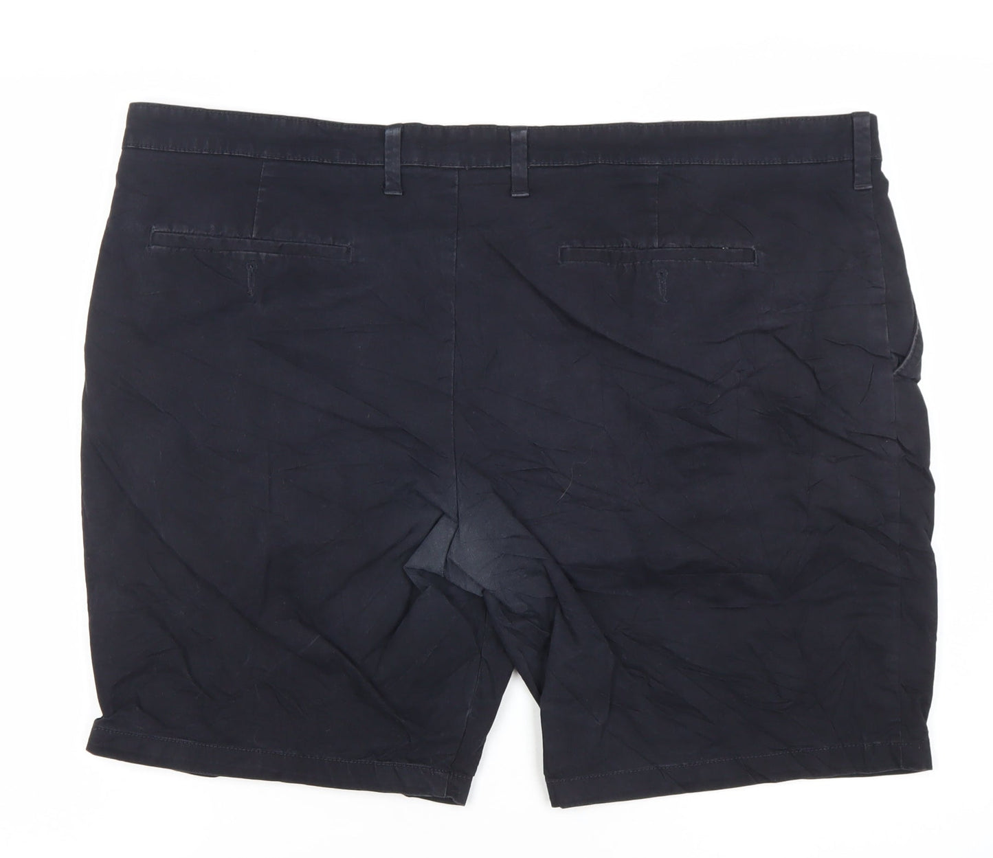 Marks and Spencer Men's Blue Regular Fit Chino Shorts Size 44