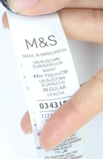 Marks and Spencer Men's Blue Regular Fit Chino Shorts Size 44