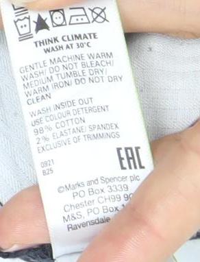 Marks and Spencer Men's Blue Regular Fit Chino Shorts Size 44