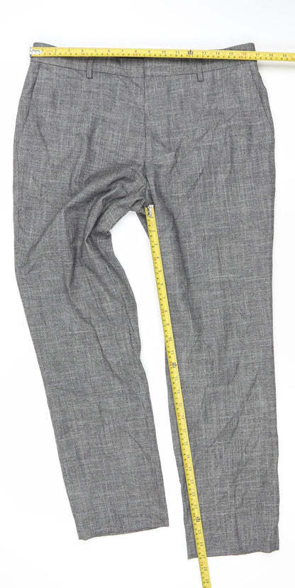 Marks and Spencer Men's Grey Slim Fit Dress Pants 34W 29L