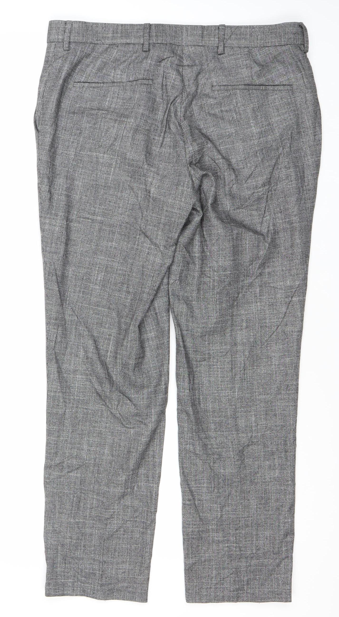 Marks and Spencer Men's Grey Slim Fit Dress Pants 34W 29L