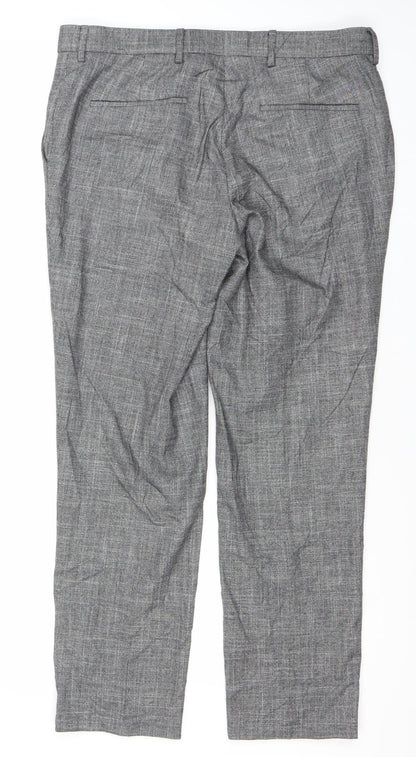 Marks and Spencer Men's Grey Slim Fit Dress Pants 34W 29L