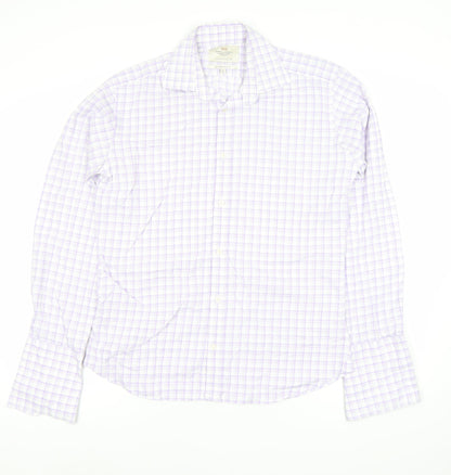 Mens UK Collar Size 15 Hawes & Curtis Smart Purple  Dress Shirt