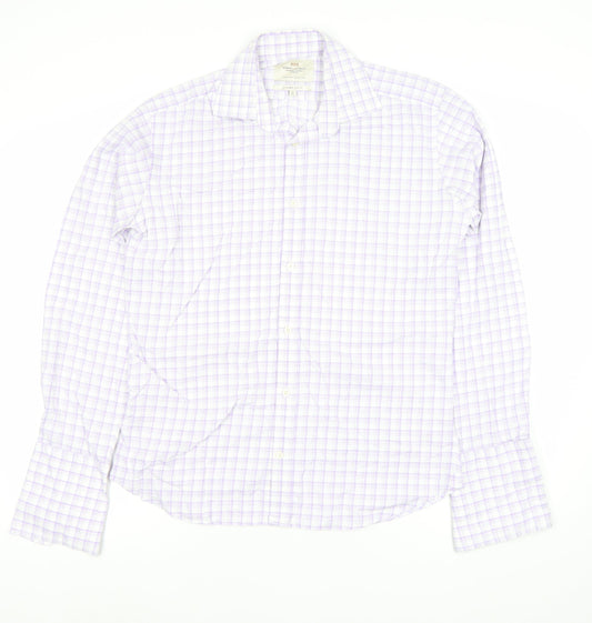 Mens UK Collar Size 15 Hawes & Curtis Smart Purple  Dress Shirt