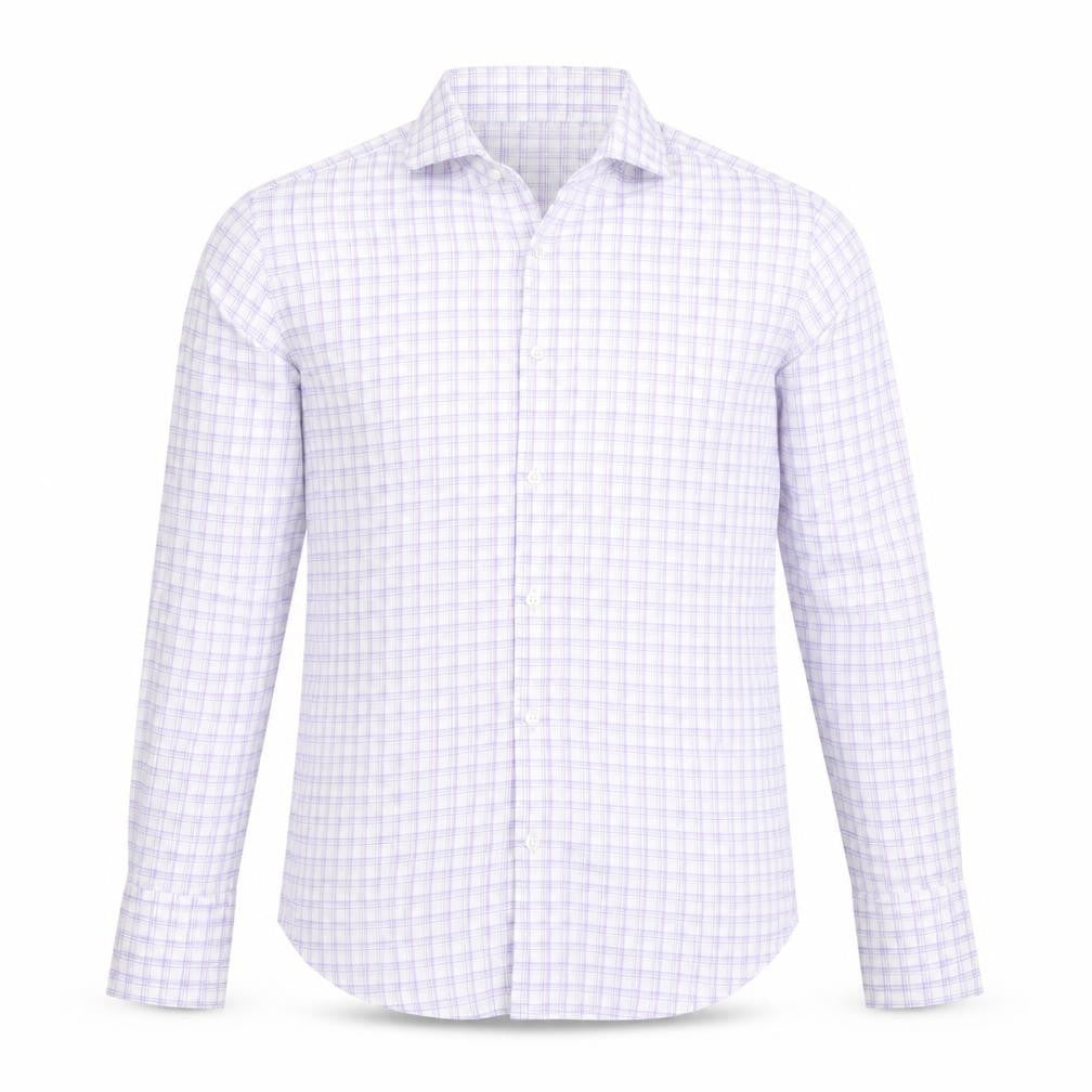 Mens UK Collar Size 15 Hawes & Curtis Smart Purple  Dress Shirt