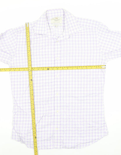 Mens UK Collar Size 15 Hawes & Curtis Smart Purple  Dress Shirt