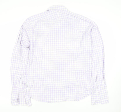 Mens UK Collar Size 15 Hawes & Curtis Smart Purple  Dress Shirt
