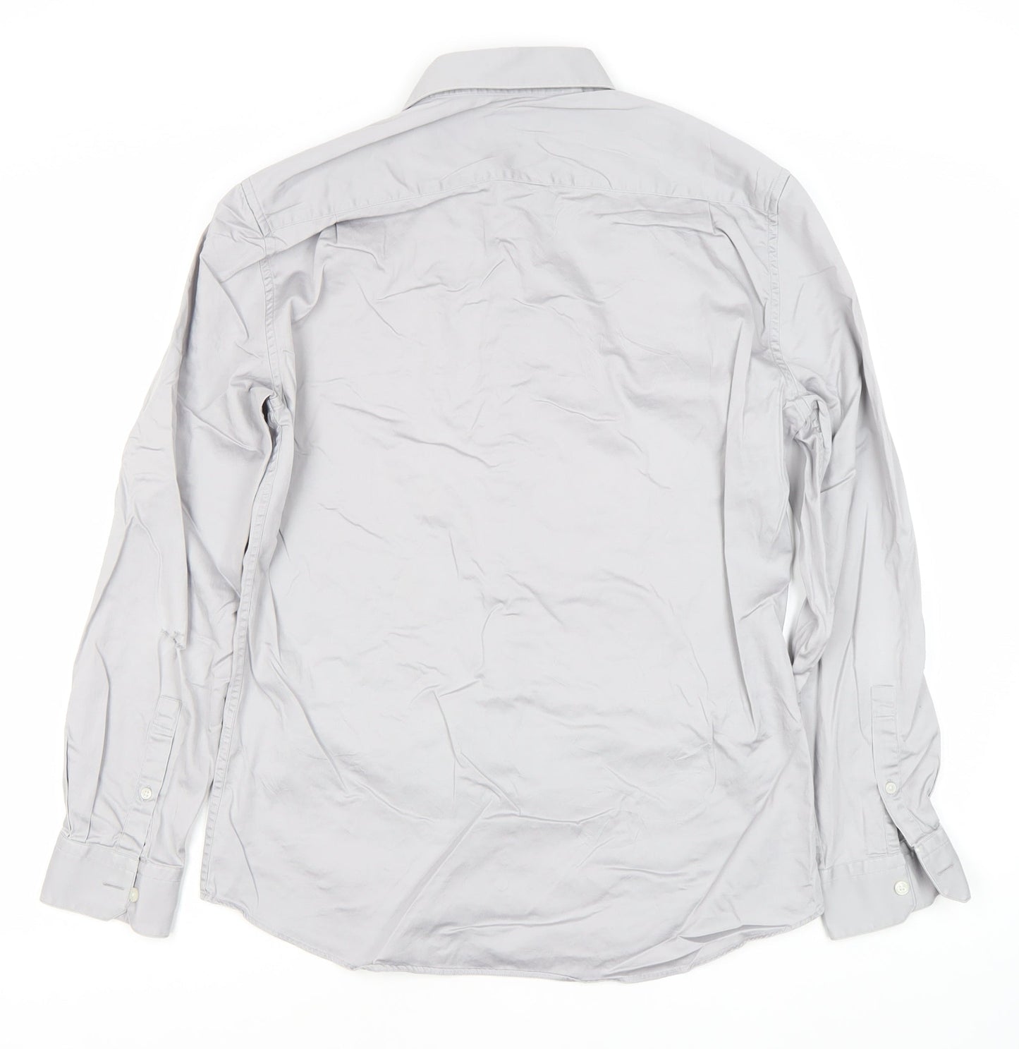 Mens UK Collar Size L DKNY Smart Grey  Dress Shirt