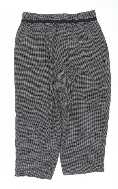 Mango Women’s Black Check Dress Pants Size 14 Straight Leg Workwear