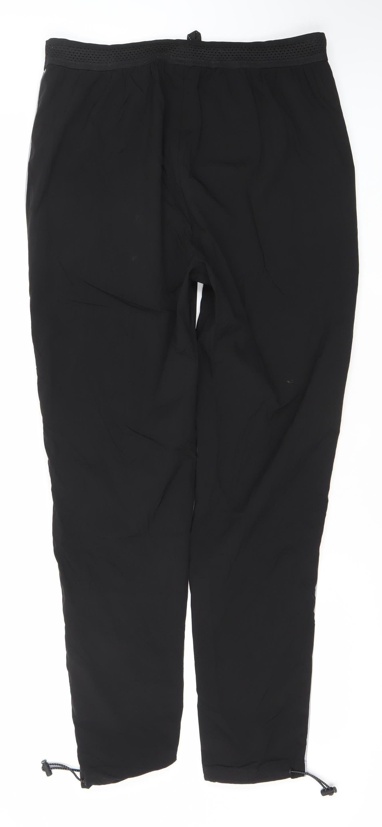 Mens UK Size L MAN Active Regular Fit Jogger Black Trousers