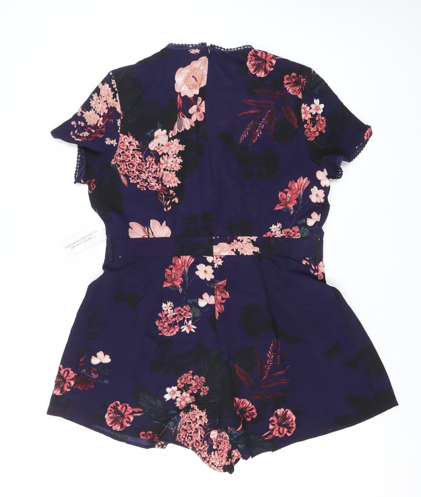 Girl In Mind Womens Multicoloured Floral Playsuit Size 16 Summer Party