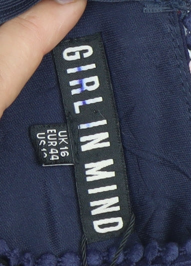 Girl In Mind Womens Multicoloured Floral Playsuit Size 16 Summer Party