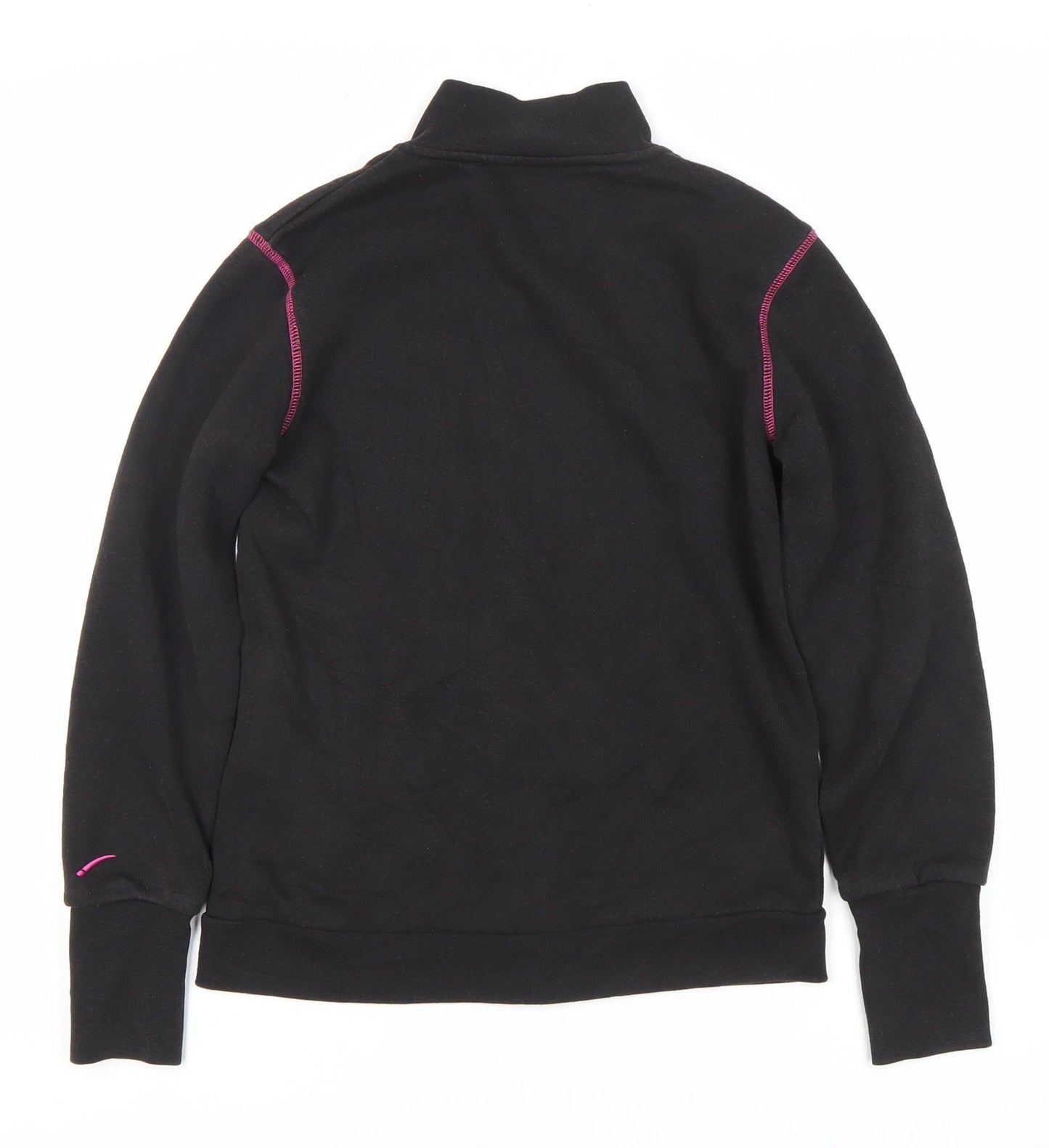 LA Gear Girls Black Full Zip Fleece Sweatshirt 11-12 Years High Neck
