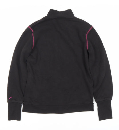LA Gear Girls Black Full Zip Fleece Sweatshirt 11-12 Years High Neck