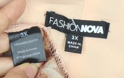 Fashion Nova Women’s Brown Animal Print Maxi Dress 3XL Plus Size Sleeveless