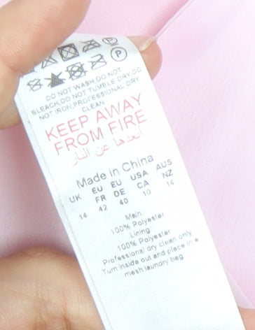 Boohoo Women’s Pink Size 14 Long Bodycon Dress Wedding Party