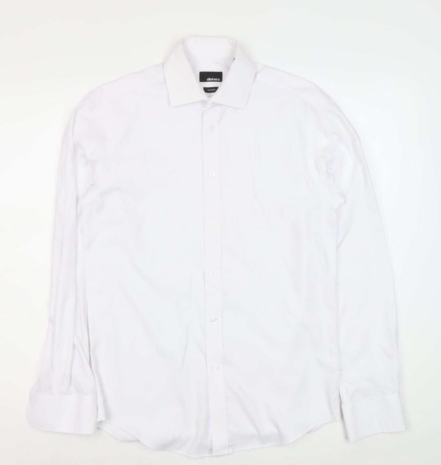 Slaters Men’s White 14.5 Collared Long Sleeve Dress Shirt Formal