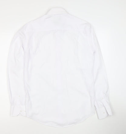 Slaters Men’s White 14.5 Collared Long Sleeve Dress Shirt Formal