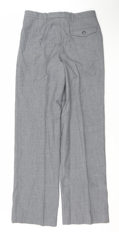Marks and Spencer Mens Grey 30x33 Classic Wool Blend Dress Pants