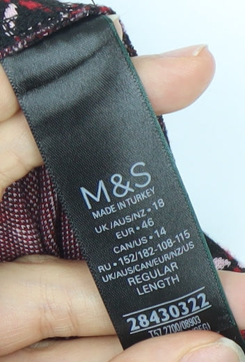 Womens UK Size 18 Marks and Spencer Regular Fit Casual Workwear Multicoloured Tr