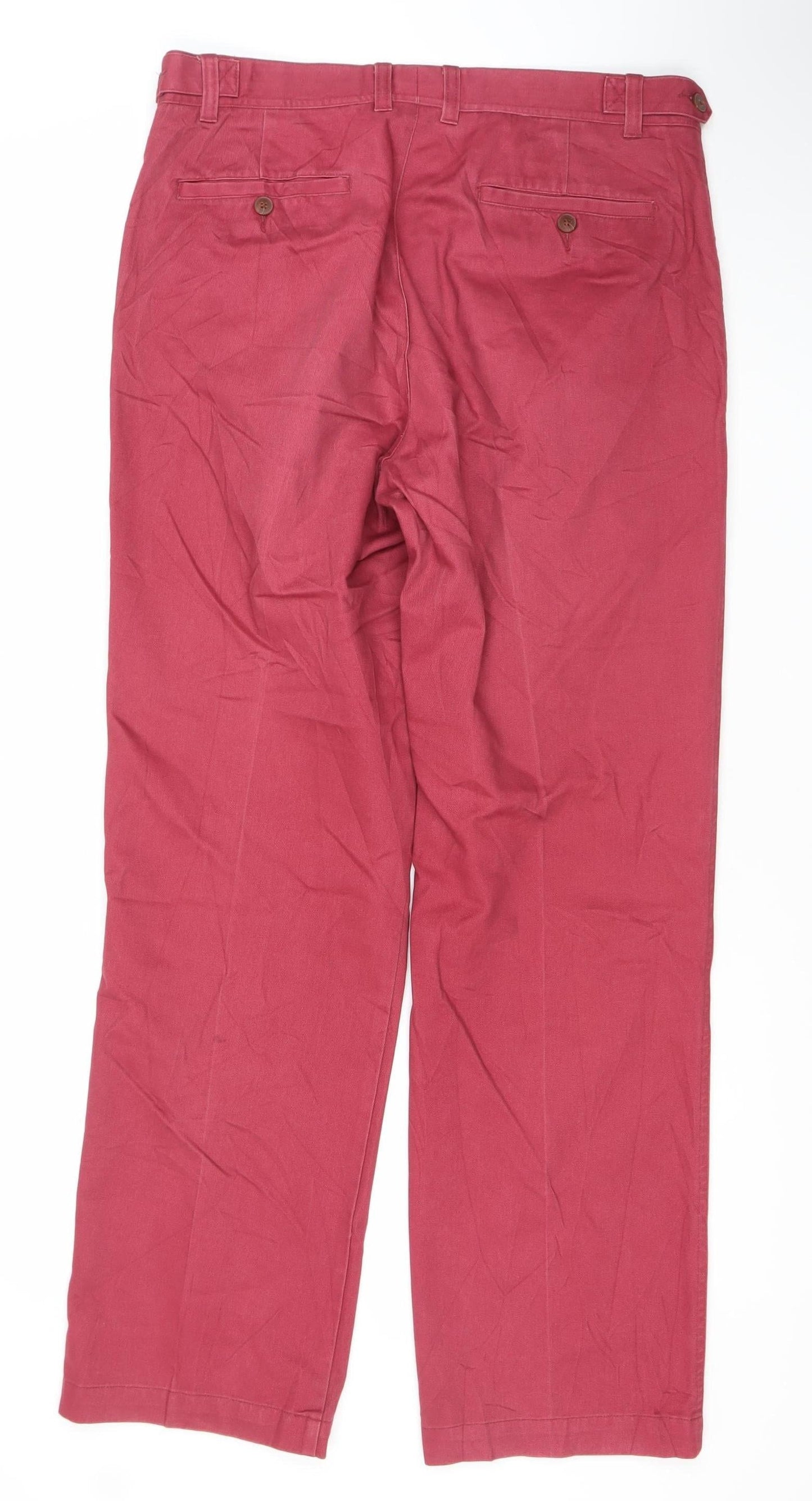 Austin Reed Men's Red Straight Leg Cotton Jeans Size 34R Regular Fit