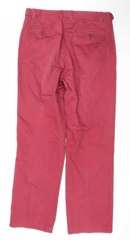 Austin Reed Men's Red Straight Leg Cotton Jeans Size 34R Regular Fit