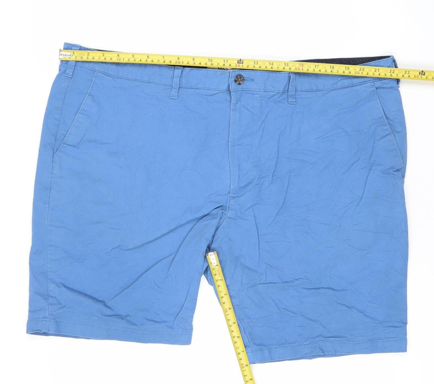 Marks and Spencer Men’s Blue Chino Shorts Size 44 Regular Fit