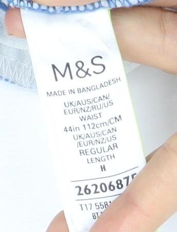 Marks and Spencer Men’s Blue Chino Shorts Size 44 Regular Fit