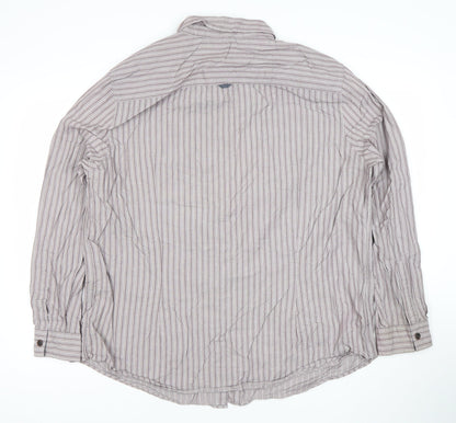 RJR John Rocha Men's Purple Striped Cotton Long Sleeve Dress Shirt XL