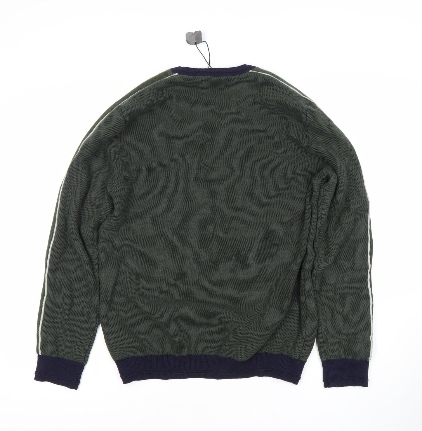 Marks and Spencer Men’s Green Cotton Crew Neck Jumper XL