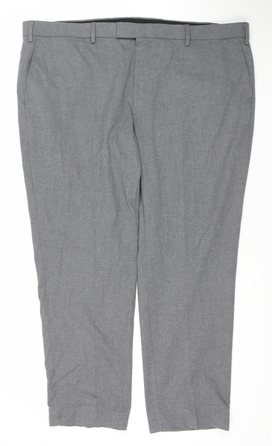 Marks and Spencer Men's Grey 44 Waist Tailored Dress Trousers