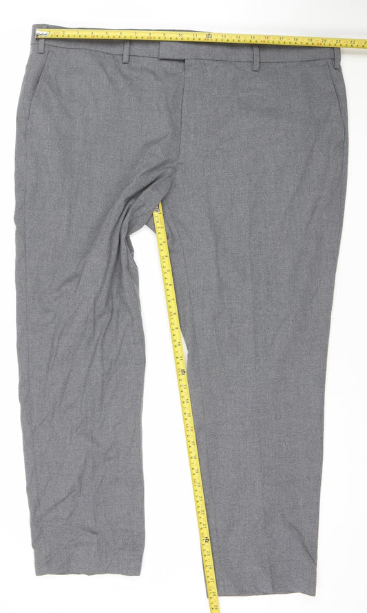 Marks and Spencer Men's Grey 44 Waist Tailored Dress Trousers