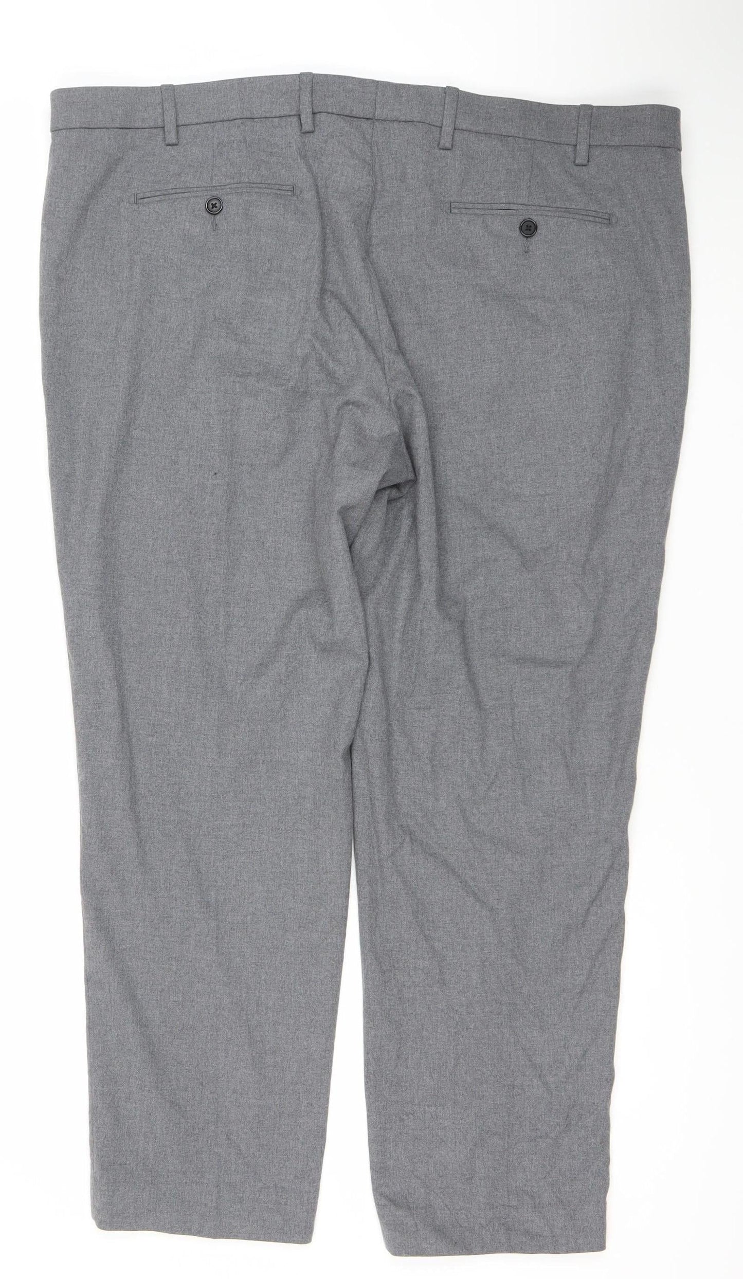 Marks and Spencer Men's Grey 44 Waist Tailored Dress Trousers