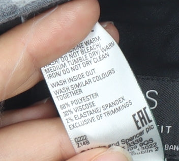 Marks and Spencer Men's Grey 44 Waist Tailored Dress Trousers