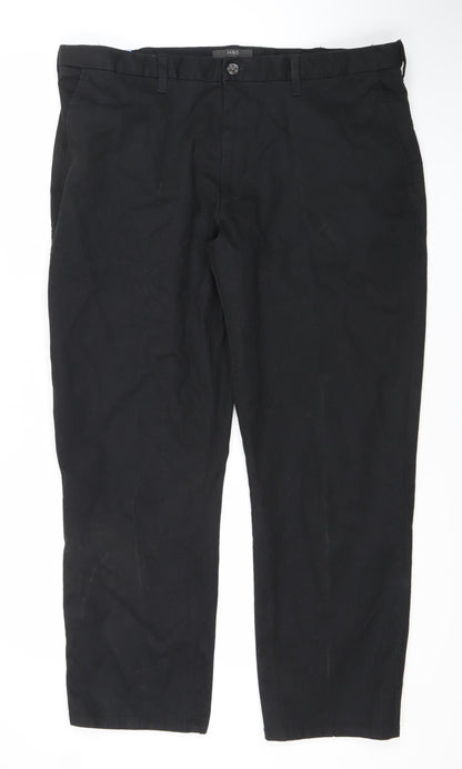 Marks and Spencer Men's Black 40in Chino Trousers Regular Fit