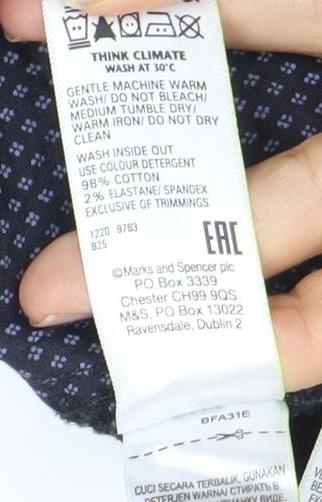 Marks and Spencer Men's Black 40in Chino Trousers Regular Fit